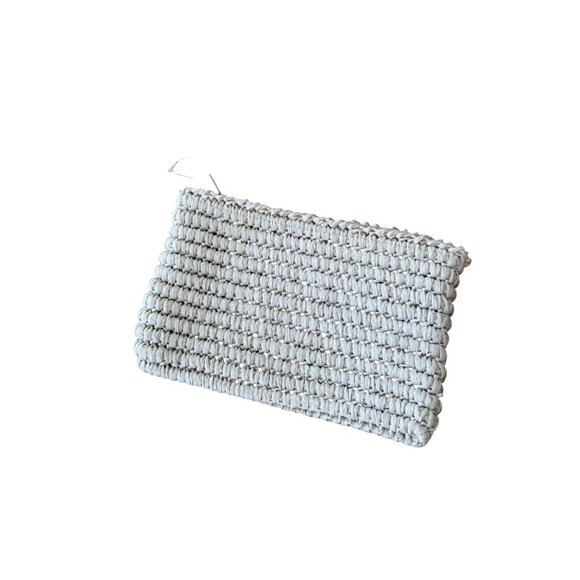 MARCUS BROTHERS Vintage Cream Woven Italian Clutch Bag - Picture 6 of 7
